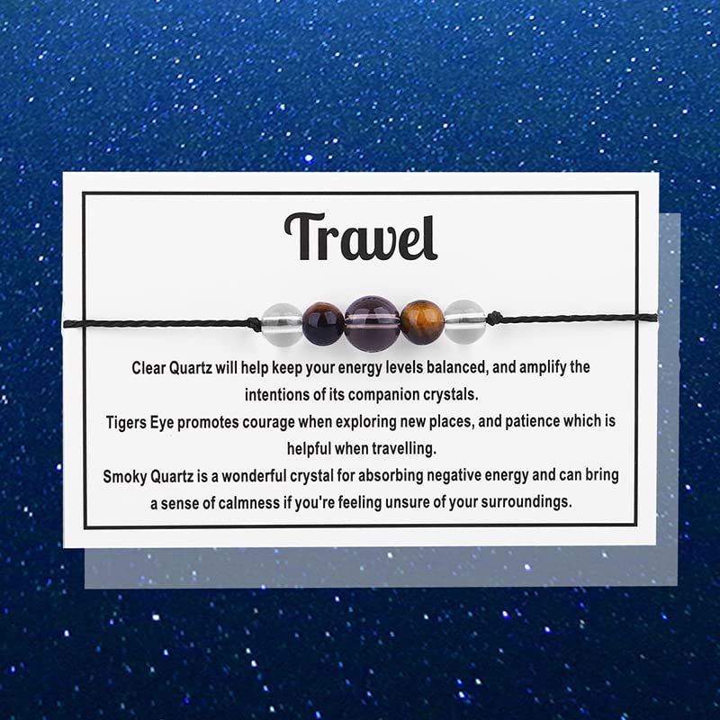 Spiritual Anxiety Reiki Beads Bracelets with Meaning Card