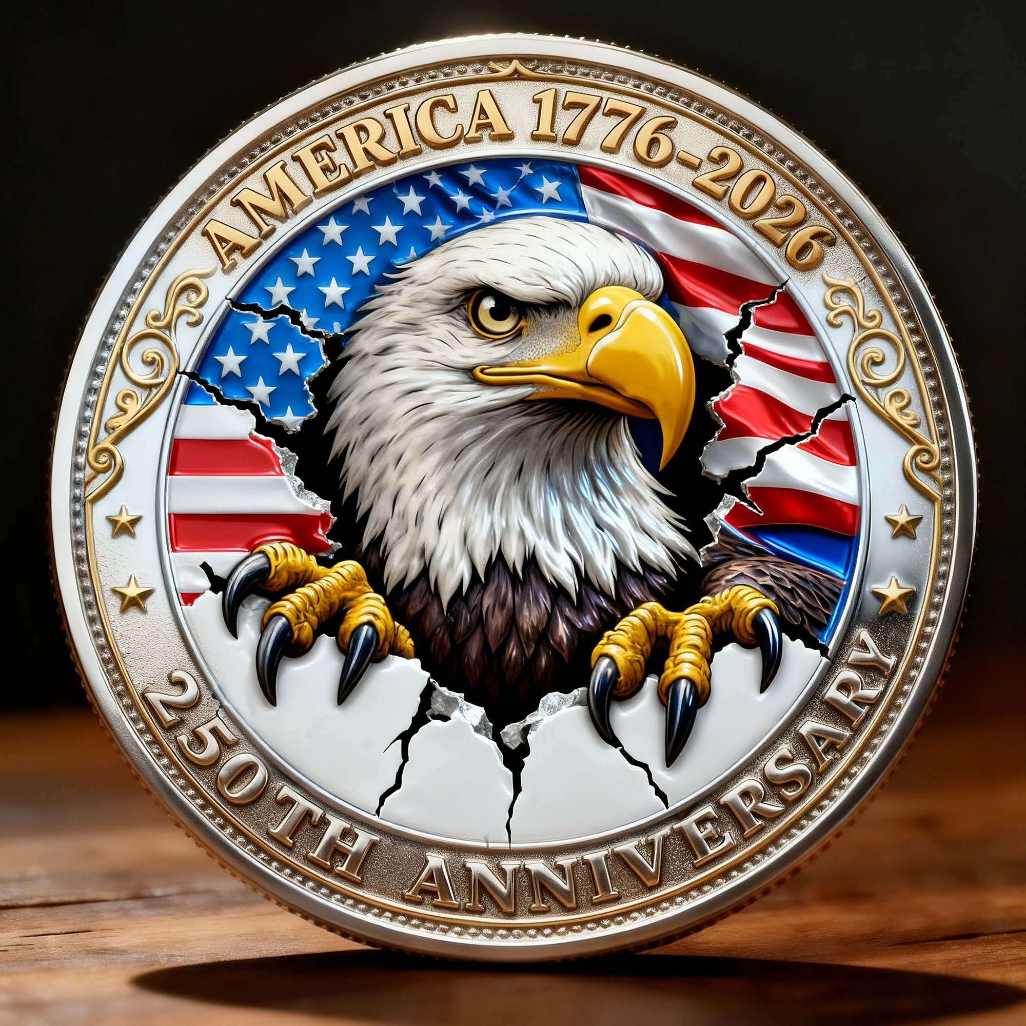America 250th Anniversary Eagle Commemorative Coin