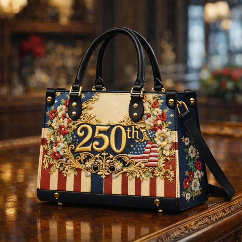 US 250th Anniversary Floral Print Handbag