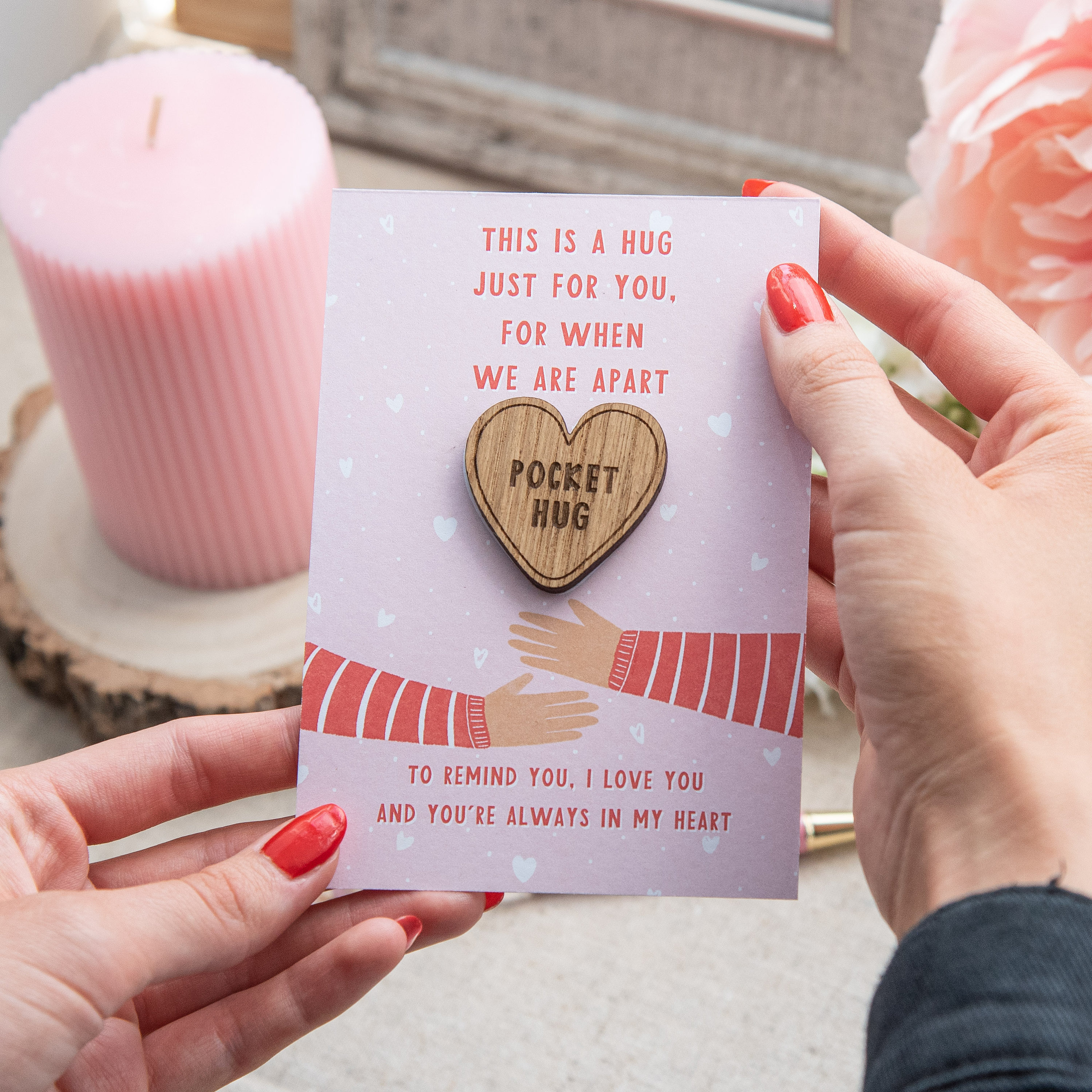 Pocket hug token Thinking of you gift
