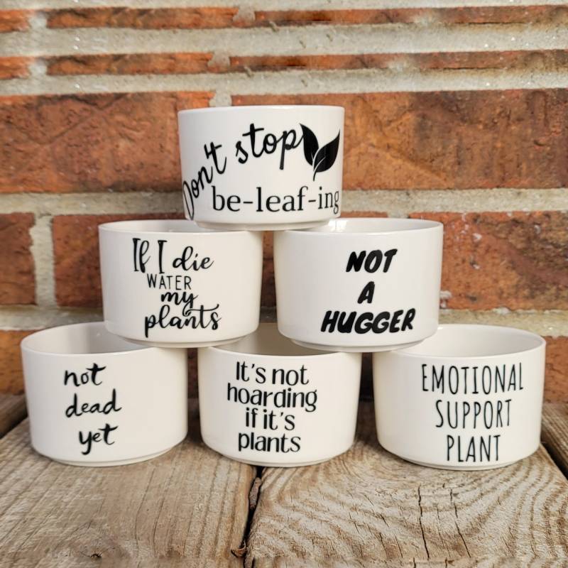 Sassy Sayings Ceramic Plant Pot
