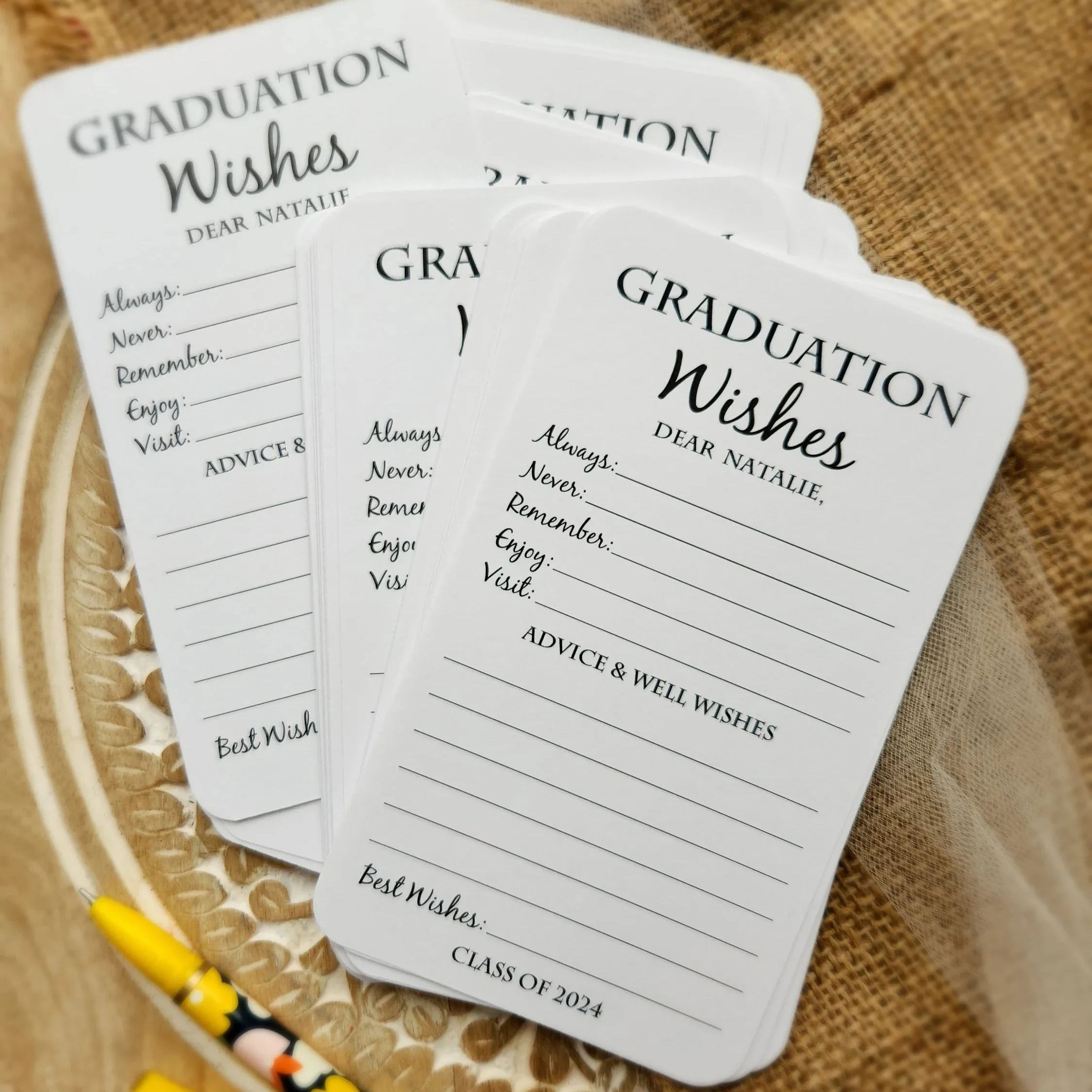Set of 12 Graduation Wishes Cards 