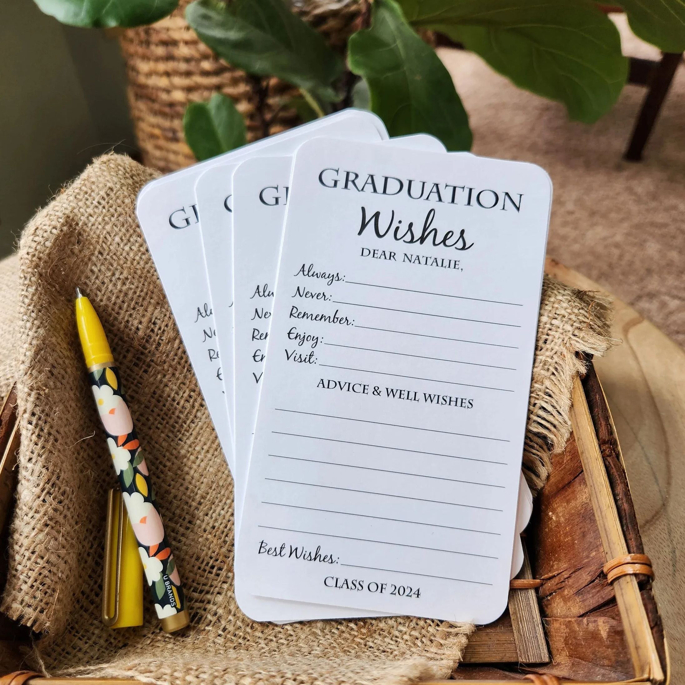 Set of 12 Graduation Wishes Cards 