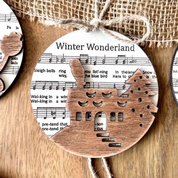 🎅Music Sheet Nativity Ornament