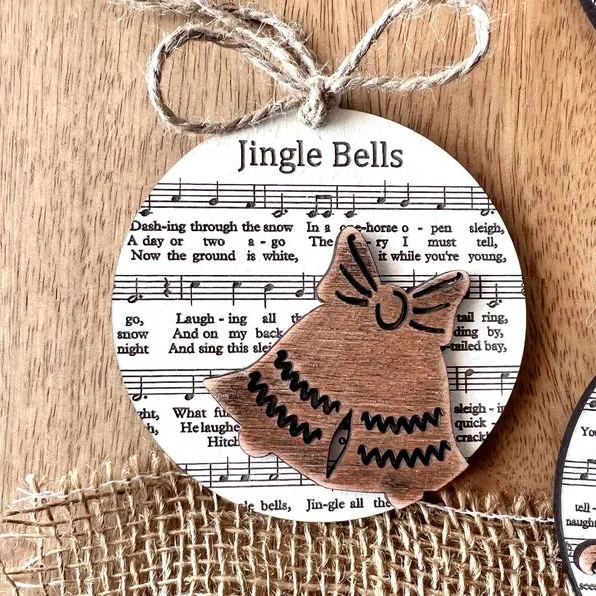 🎅Music Sheet Nativity Ornament