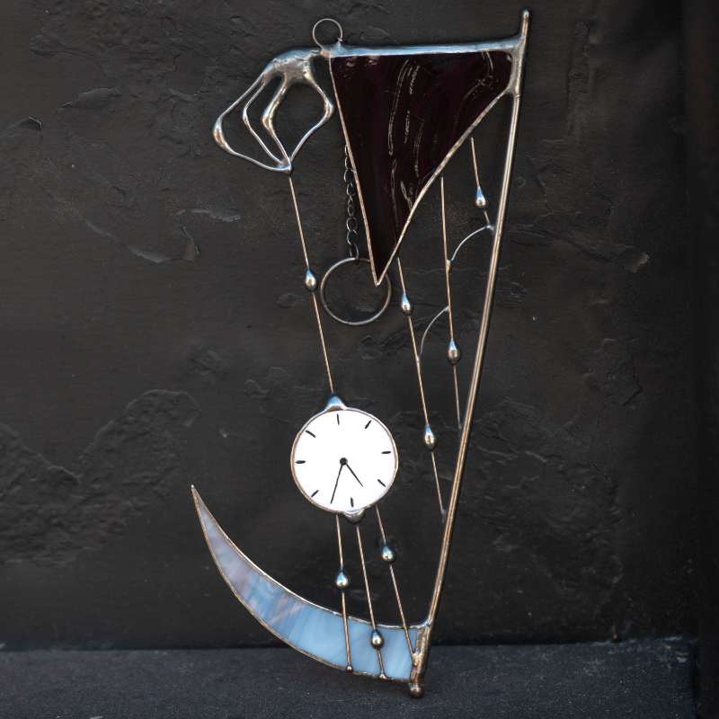 👻Grim reaper stained glass suncatcher Halloween decor