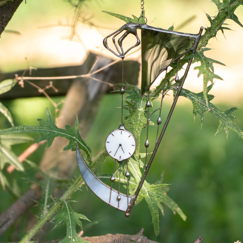 👻Grim reaper stained glass suncatcher Halloween decor