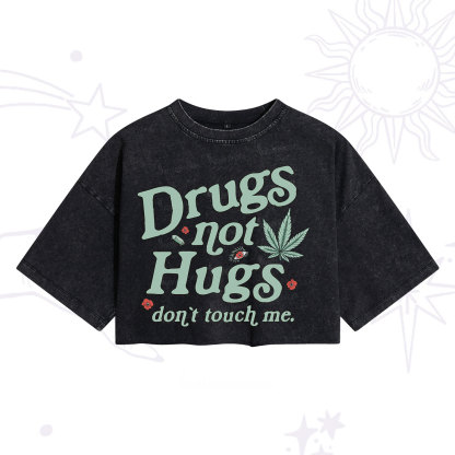 Purplehecate Sarcastic Weed Washed Cropped T-Shirt