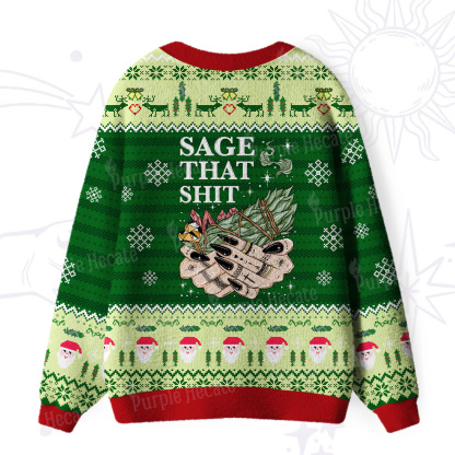 Purplehecate Smudge That Shit Ugly Cardigan Sweaters