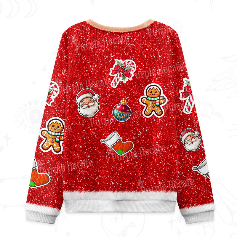 Purplehecate Bling Santa Body Ugly Christmas Sweatshirts
