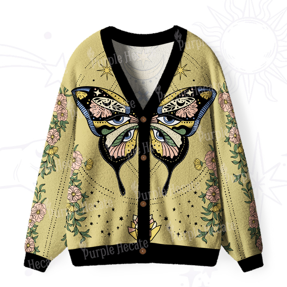 Purplehecate Magical Soul Ugly Cardigan Sweaters