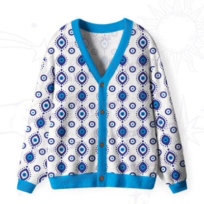 Purplehecate Evil Eye Protection Ugly Cardigan Sweaters