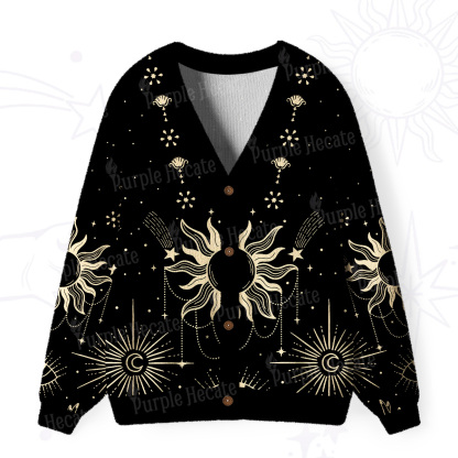 Purplehecate Solar Oracle Ugly Cardigan Sweaters