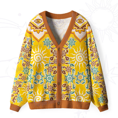 Purplehecate Solar Whispers Witch Ugly Cardigan Sweaters