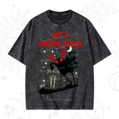 Purplehecate Not A Morning Person Washed T-Shirt