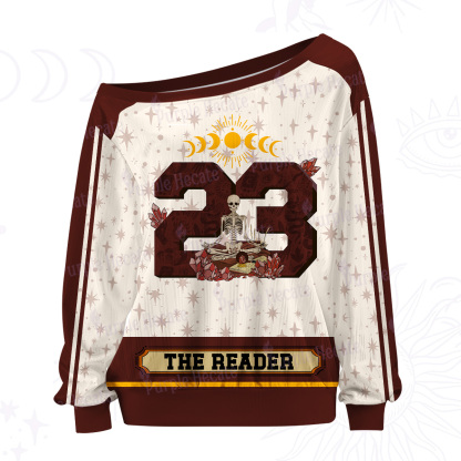 Purplehecate The Reader Guided by the Moon Off The Shoulder Graphic Jersey