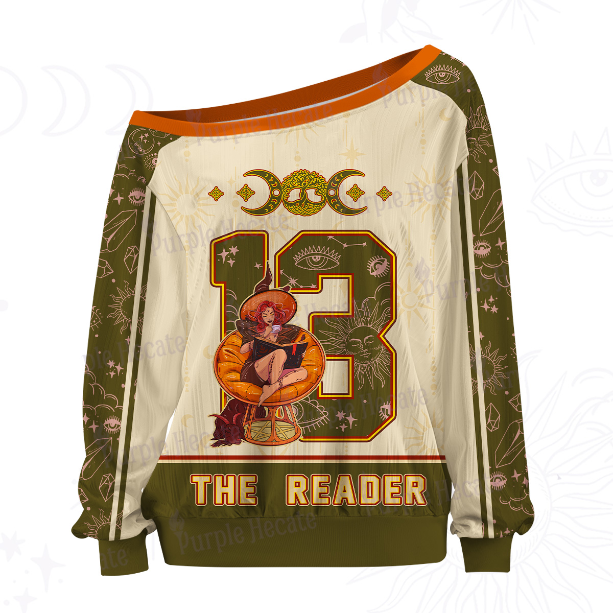 Purplehecate Arcana 02 The Reader Off The Shoulder Graphic Jersey
