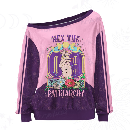 Purplehecate Hex The Patriarchy Off The Shoulder Graphic Jersey