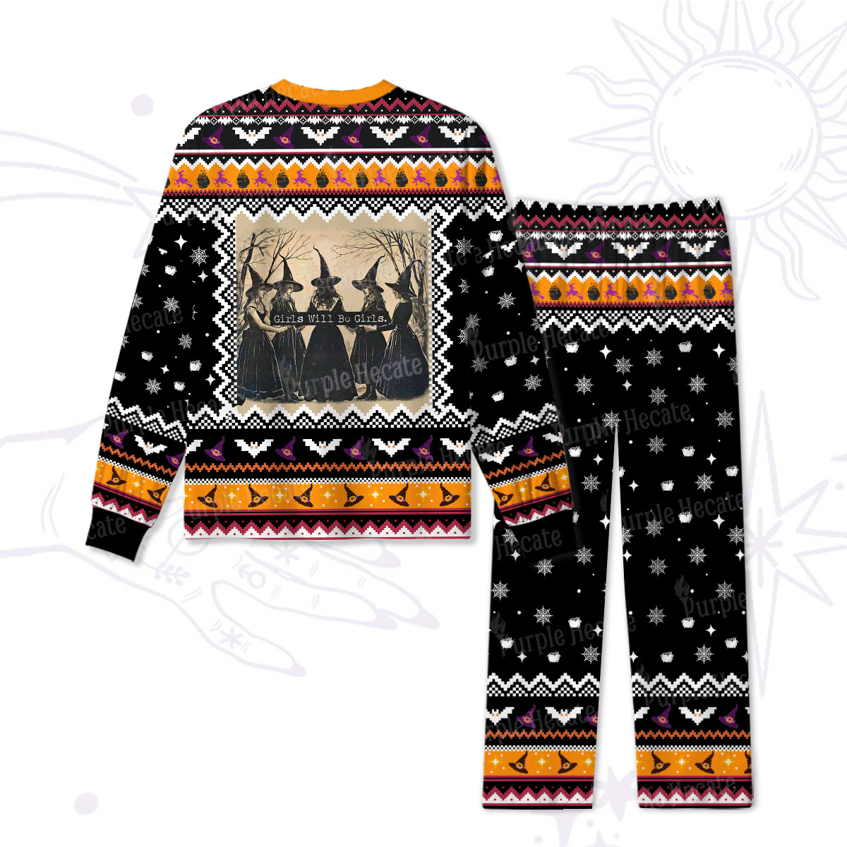 Purplehecate Girls Will Be Girls Witch Halloween Pajamas