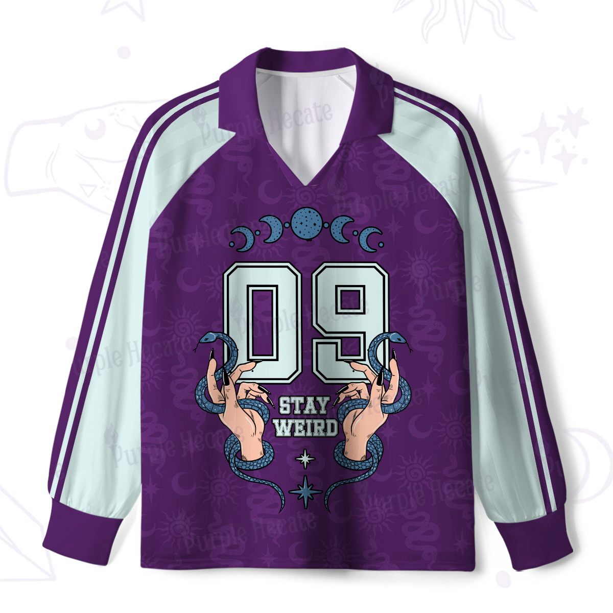 Purplehecate Stay Weird Long Sleeve Jersey Shirt
