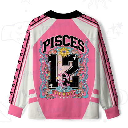 Purplehecate Pisces Spirit Zodiac Long Sleeve Jersey Shirt
