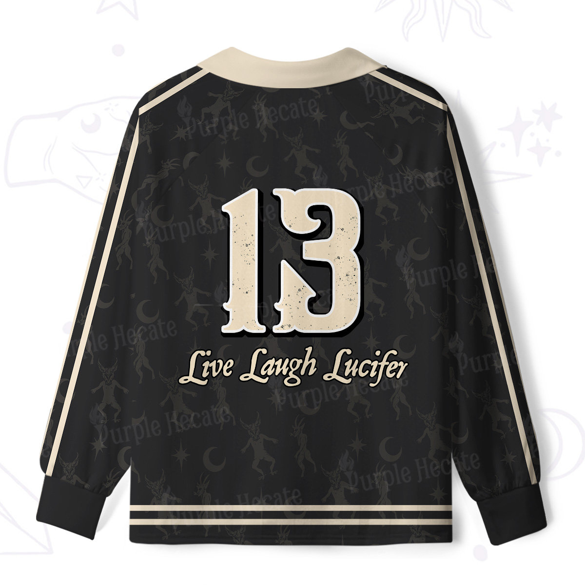 Purplehecate Live Laugh Lucifer With Wicked Delight Long Sleeve Jersey Shirt