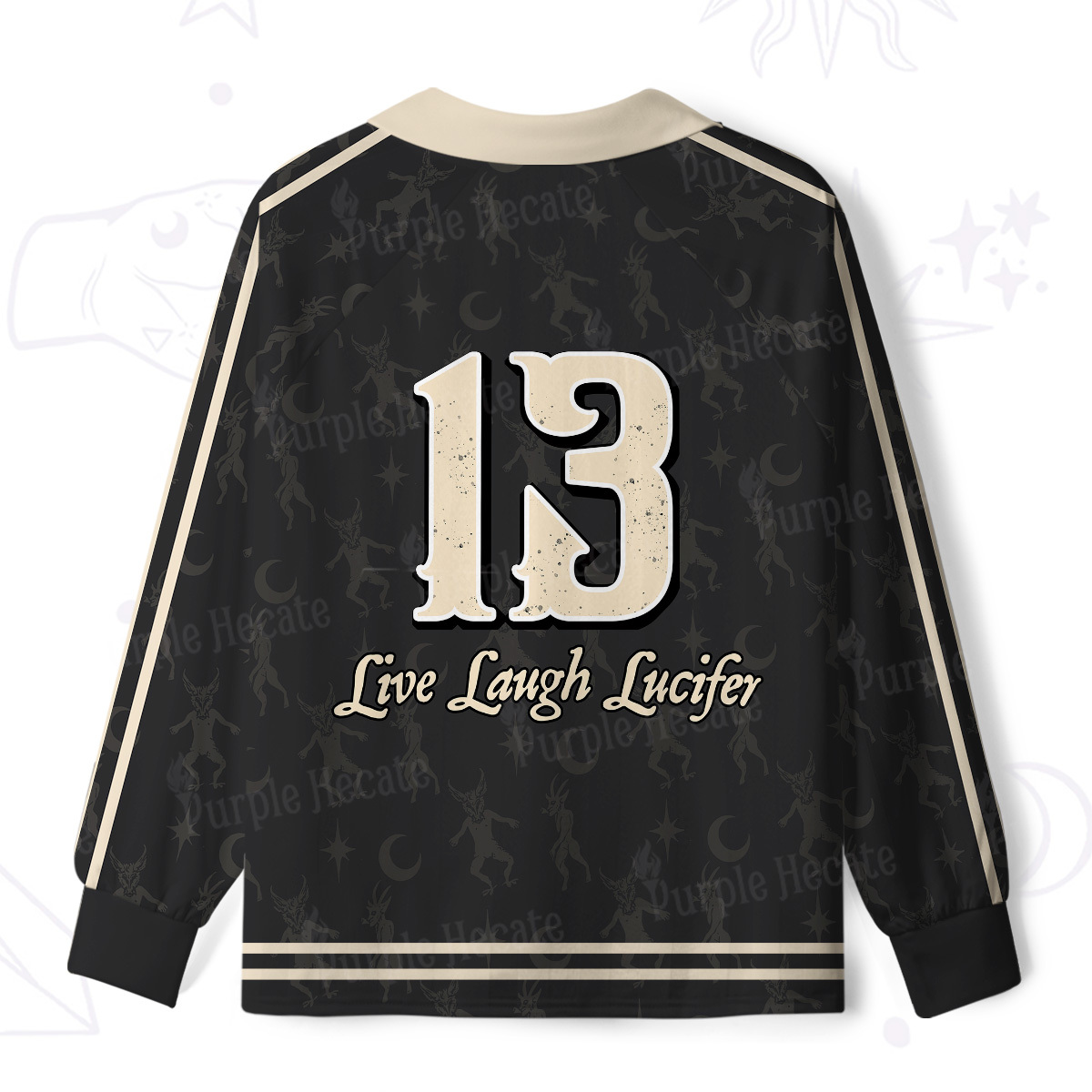 Purplehecate Live Laugh Lucifer With Wicked Delight Long Sleeve Jersey Shirt