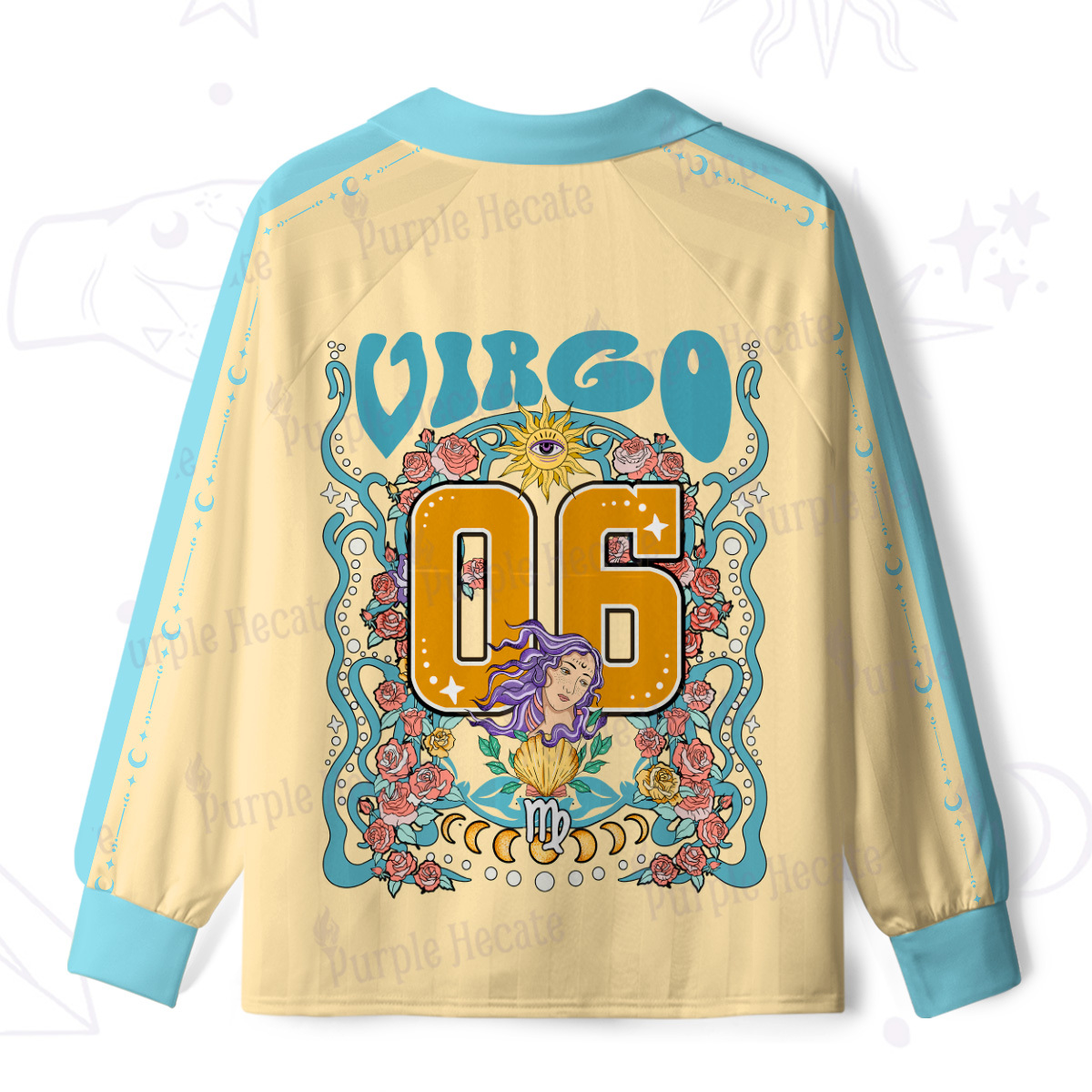 Purplehecate Virgo Spirit Zodiac Long Sleeve Jersey Shirt