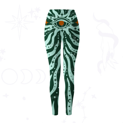 Purplehecate Green Vision Illusion Yoga Pants