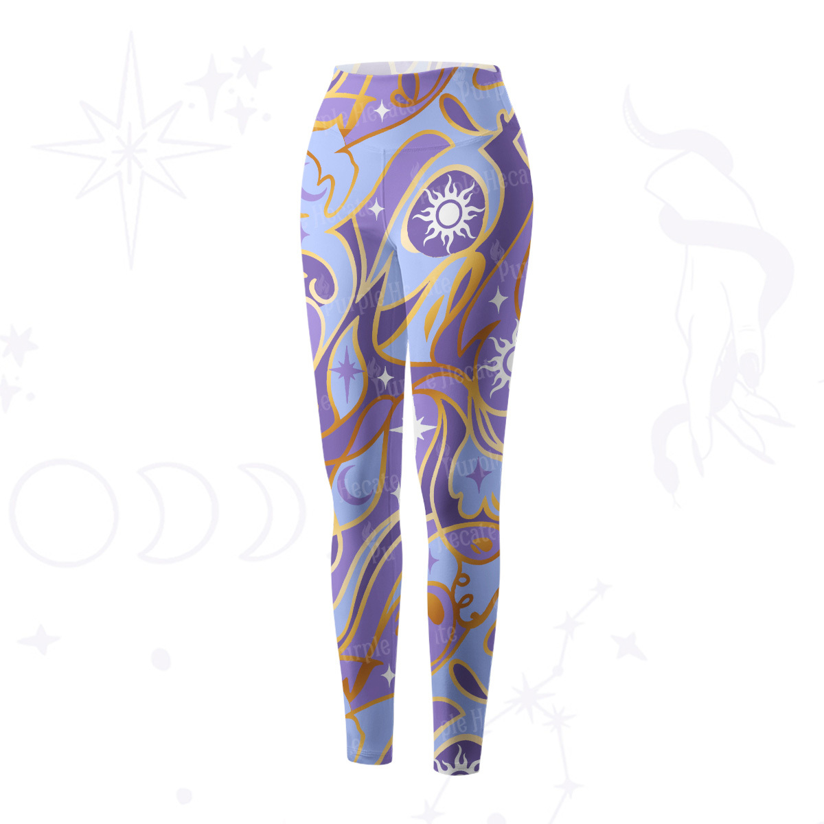 Purplehecate Divination Night Print Yoga Pants