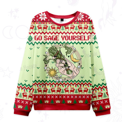 Purplehecate Go Sage Yourself Ugly Christmas Sweatshirts