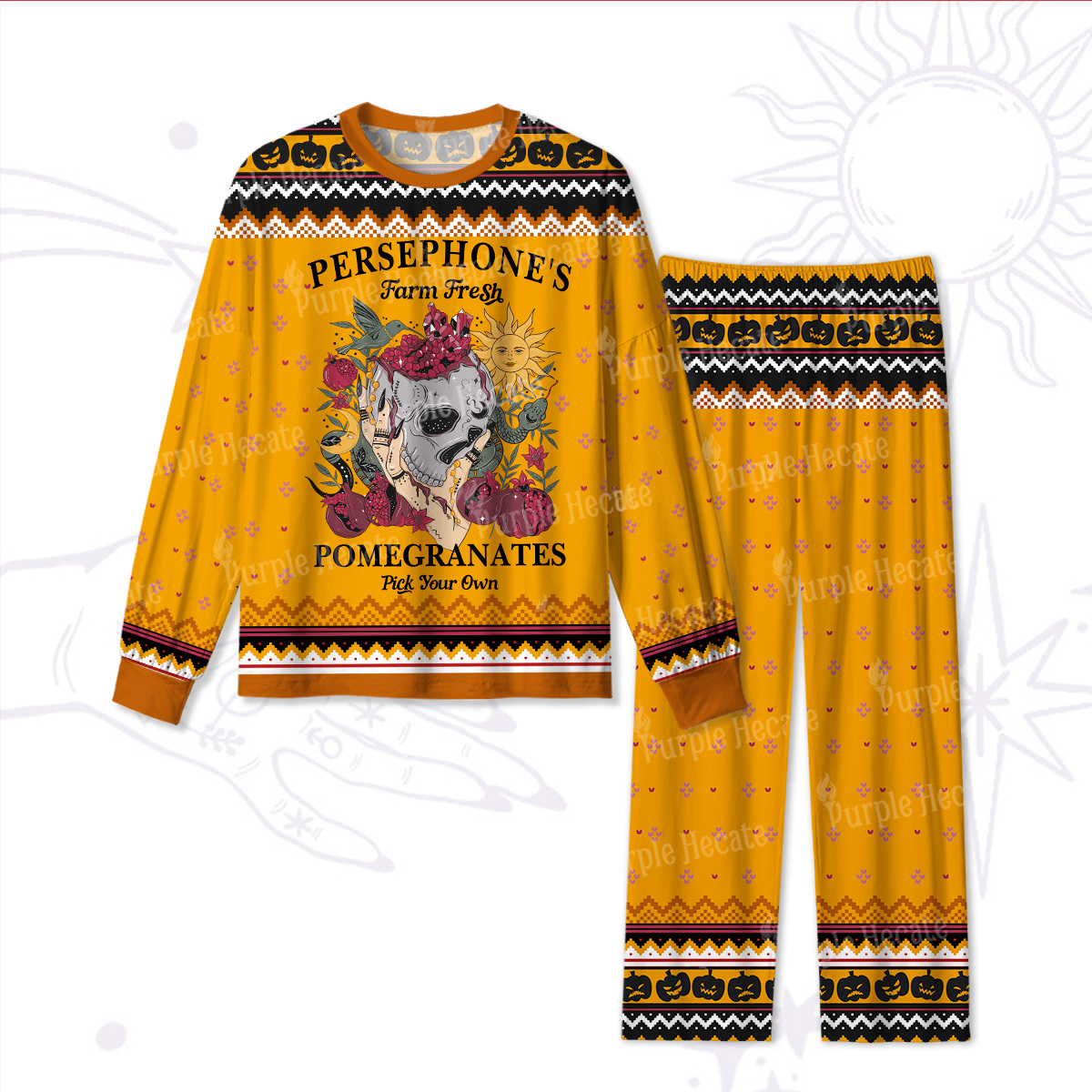 Purplehecate Persephone's Farm Fresh Pomegranates Pick Your Own Halloween Pajamas