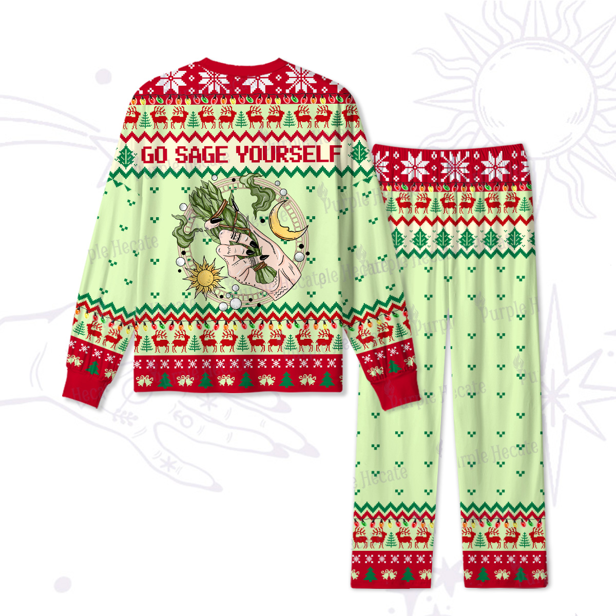 Purplehecate Go Sage Yourself Christmas Pajamas