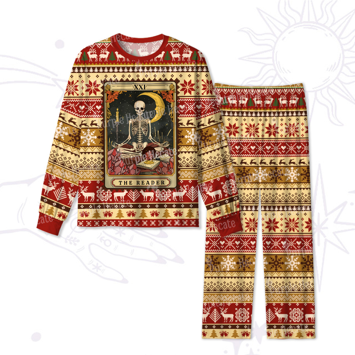 Purplehecate The Reader Tarot Christmas Pajamas