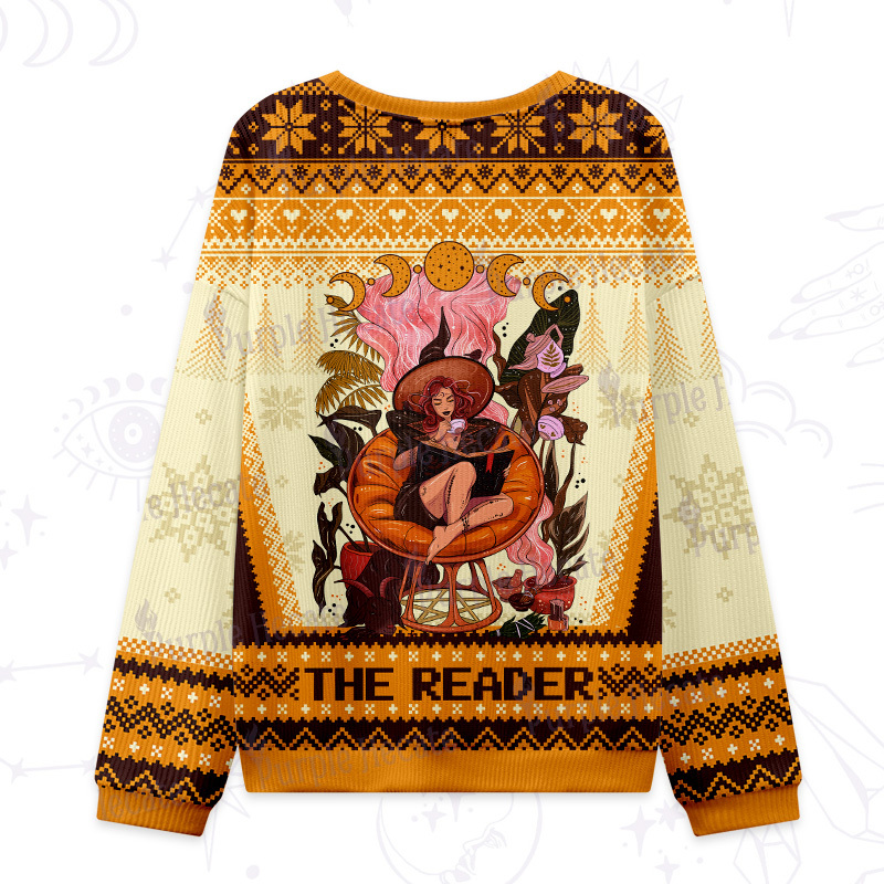 Purplehecate The Reader Moonlit Tales Ugly Christmas Sweatshirts
