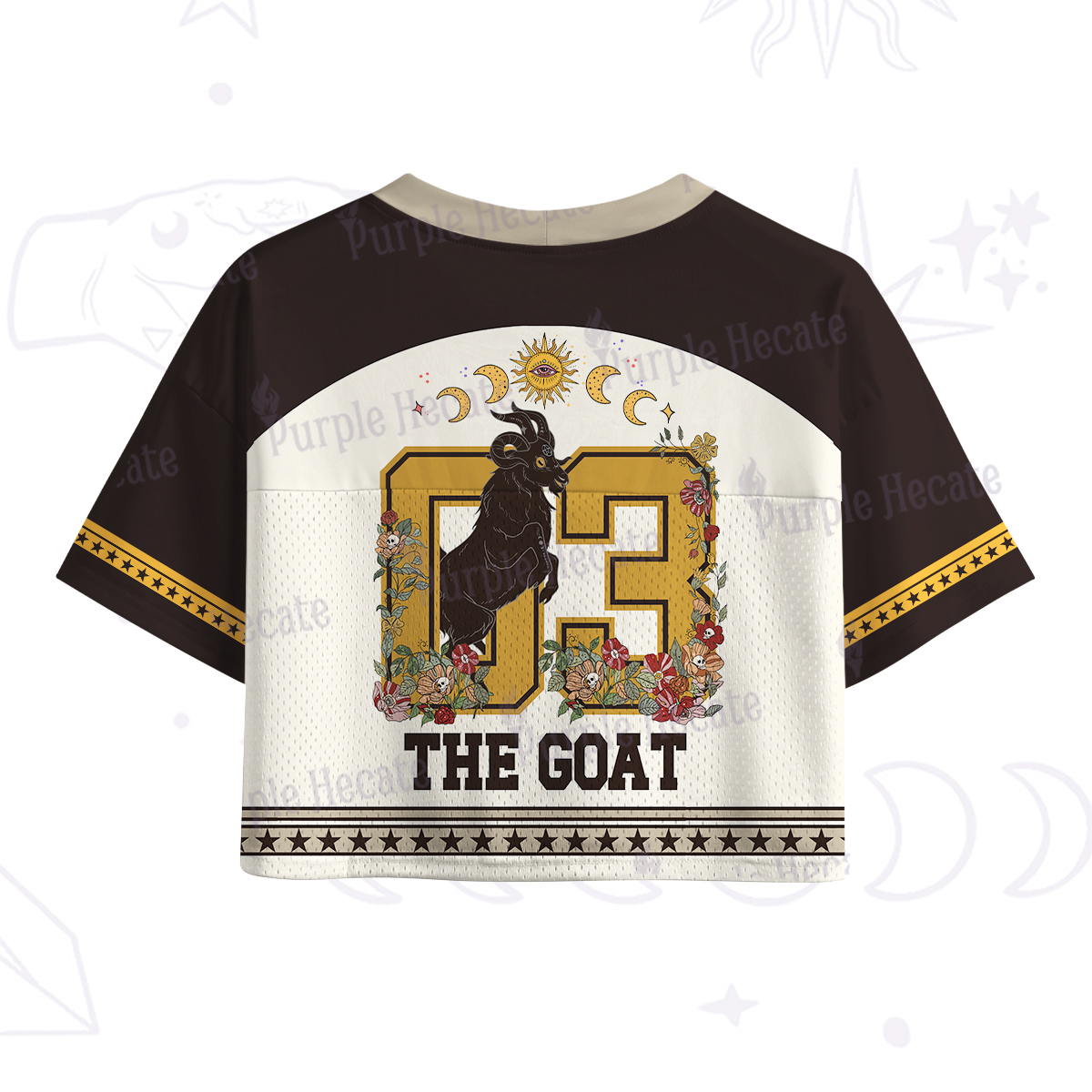 Purplehecate The Goat Crop Sports Jersey