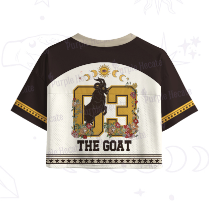 Purplehecate The Goat Crop Sports Jersey