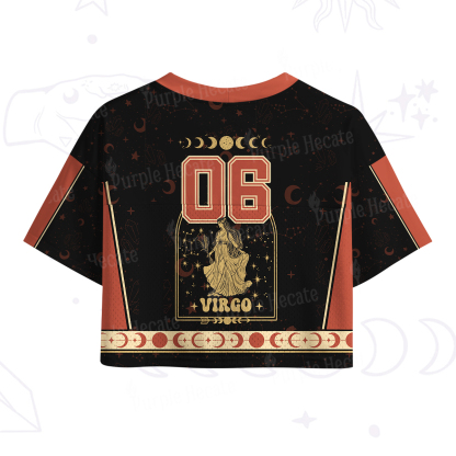 Purplehecate Zodiac Virgo Under the Stars Crop Sports Jersey