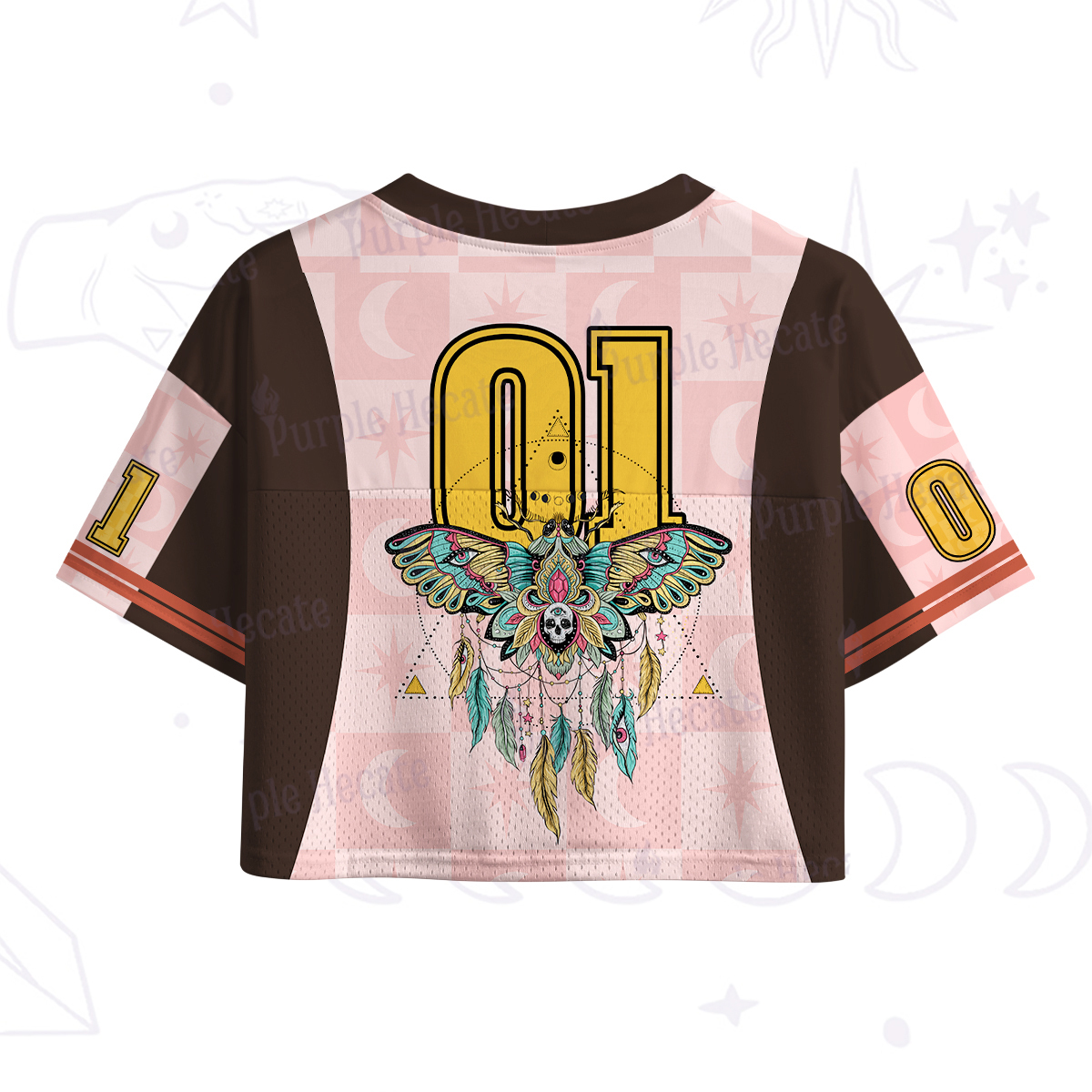 Purplehecate Purplehecate Dreamcatcher Moth Wings Crop Sports Jersey