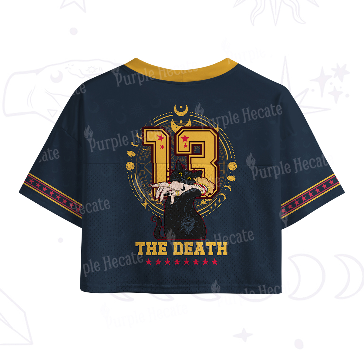 Purplehecate The Death Cat Crop Sports Jersey