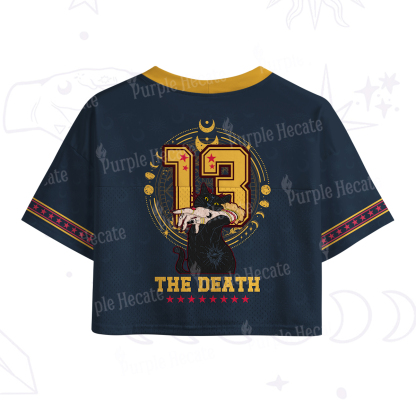 Purplehecate The Death Cat Crop Sports Jersey