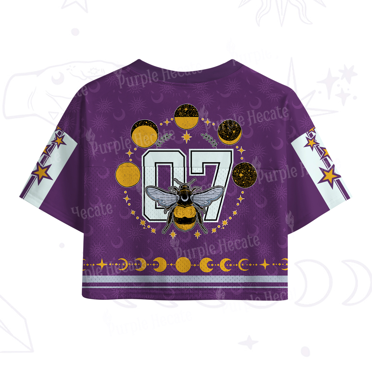 Purplehecate Moon Bee Guards the Stars Crop Sports Jersey