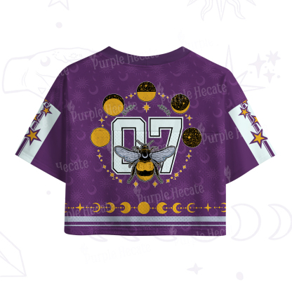 Purplehecate Moon Bee Guards the Stars Crop Sports Jersey