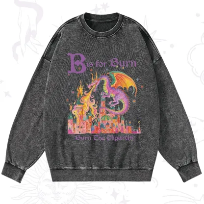 Purplehecate Burn The Oligarchy Washed Sweatshirt