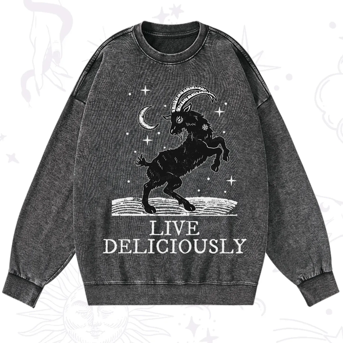 Magic Purplehecate Live Deliciously Washed Sweatshirt