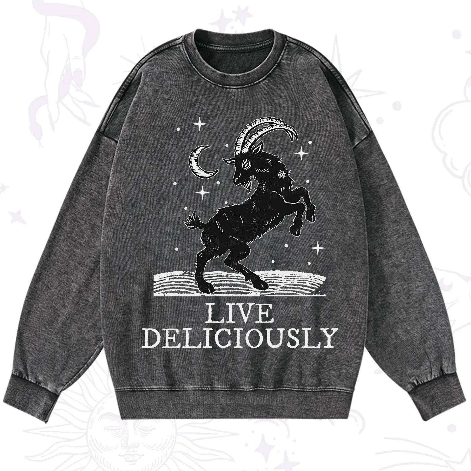 Magic Purplehecate Live Deliciously Washed Sweatshirt