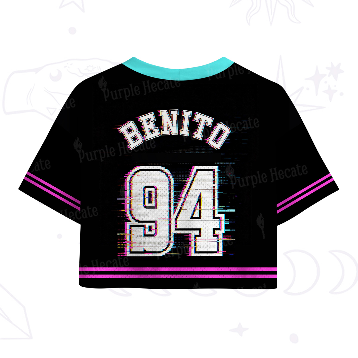 Purplehecate Neon Bunny Beats No.94 Crop Sports Jersey