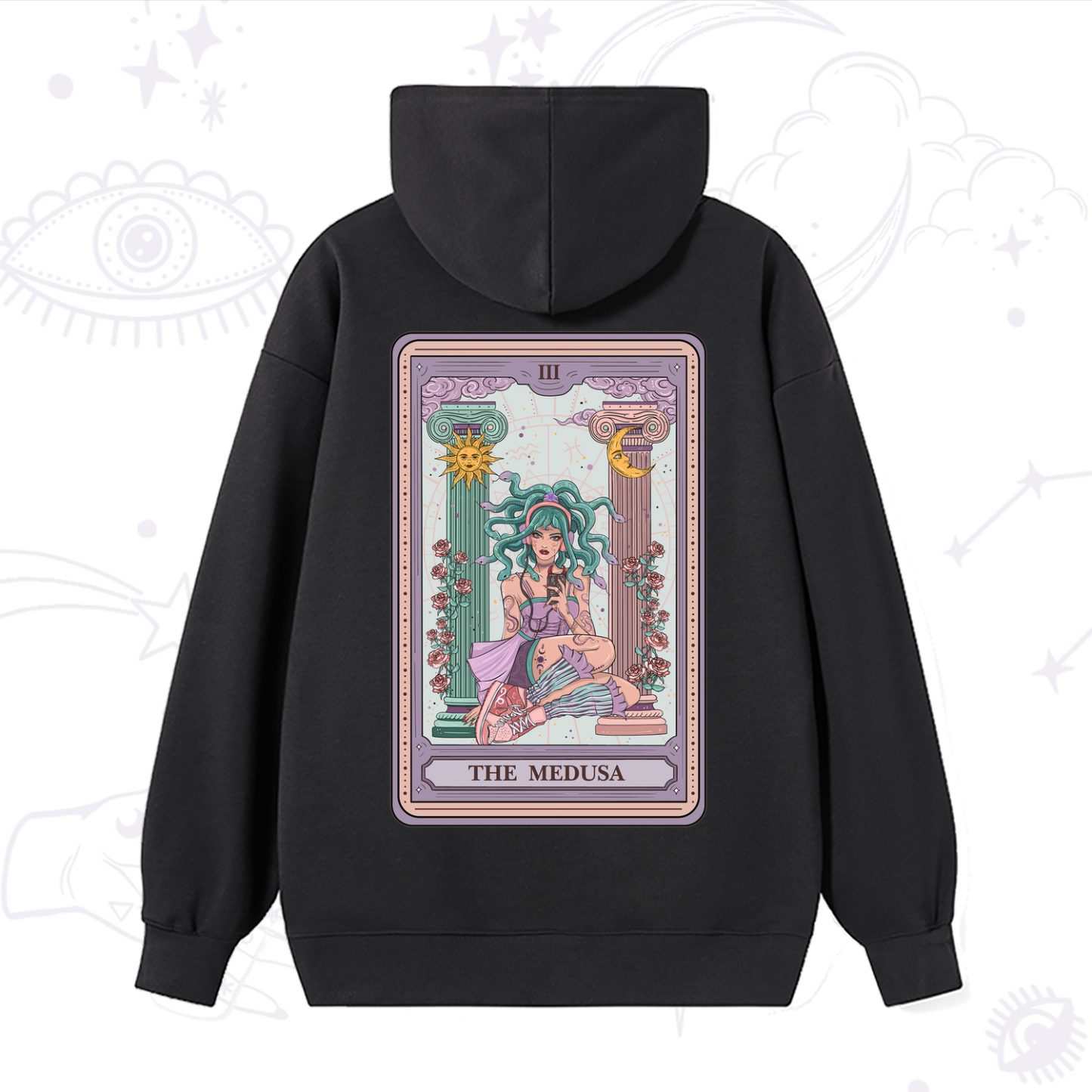 Purplehecate The Fashionable Medusa Tarot Card Hoodie