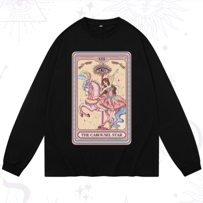 Purplehecate The Carousel Star Tarot Card Long Sleeve T-Shirt
