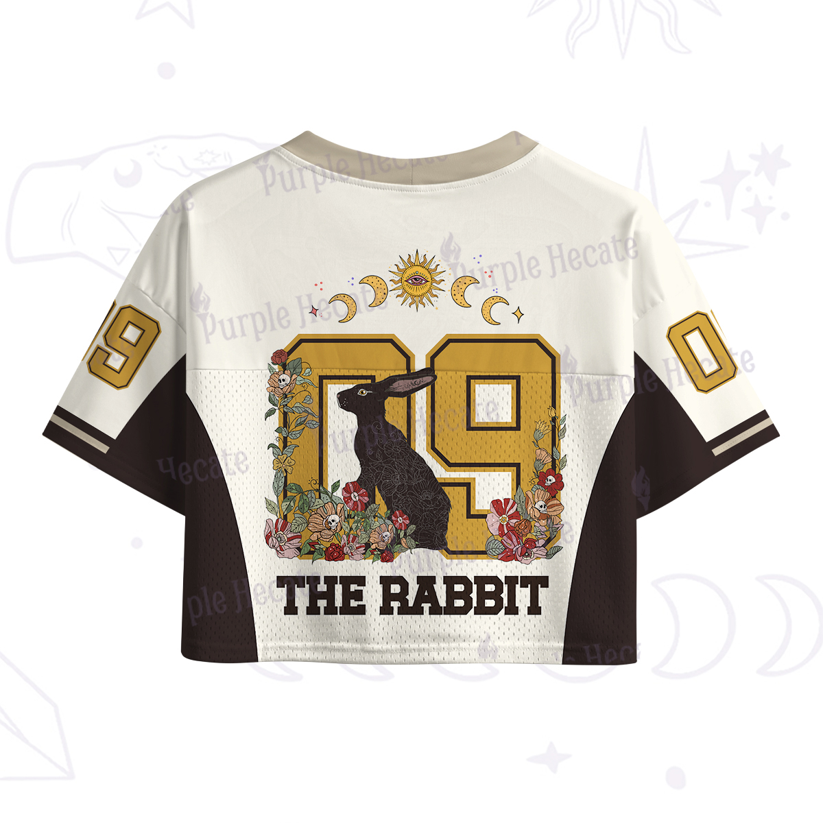 Purplehecate The Black Cat Crop Sports Jersey